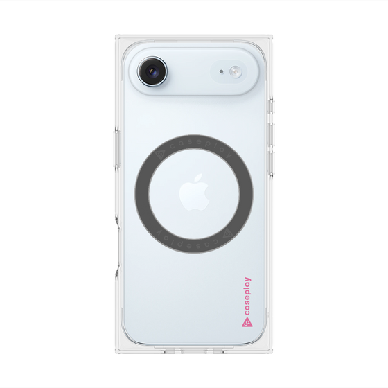 Premium Square Case with MagSafe［ Original - CASEPLAY Logo - Pink/B ］