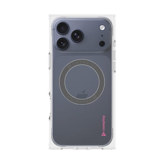 Premium Square Case with MagSafe［ Original - CASEPLAY Logo - Pink/B ］