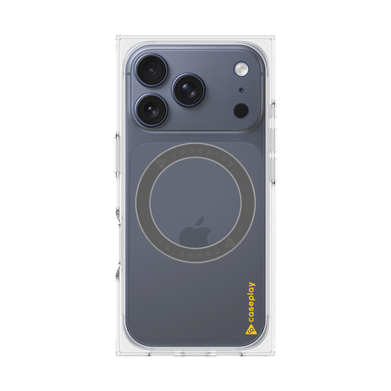 Premium Square Case with MagSafe［ Original - CASEPLAY Logo - Yellow/B ］