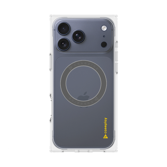 Premium Square Case with MagSafe［ Original - CASEPLAY Logo - Yellow/B ］