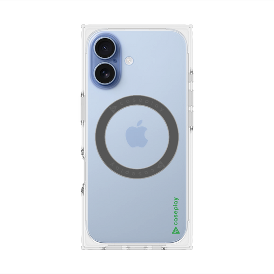 Premium Square Case with MagSafe［ Original - CASEPLAY Logo - Green/B ］