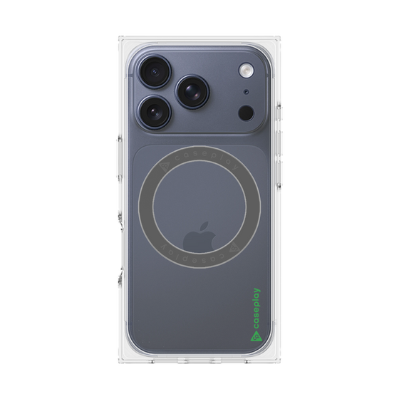 Premium Square Case with MagSafe［ Original - CASEPLAY Logo - Green/B ］