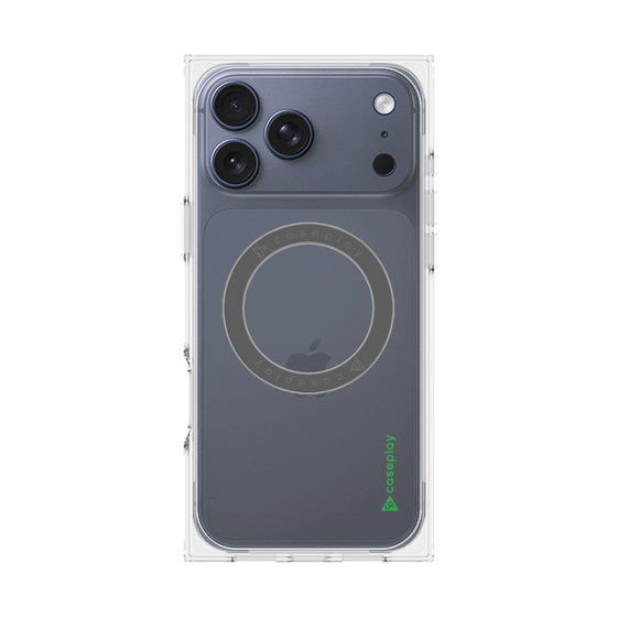 Premium Square Case with MagSafe［ Original - CASEPLAY Logo - Green/B ］