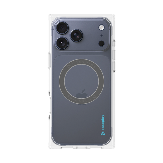 Premium Square Case with MagSafe［ Original - CASEPLAY Logo - Light Blue/B ］