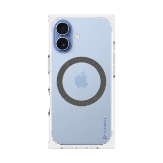 Premium Square Case with MagSafe［ Original - CASEPLAY Logo - Purple/B ］