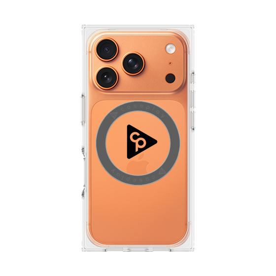 Premium Square Case with MagSafe［ Original - CASEPLAY Logo - Black/C ］