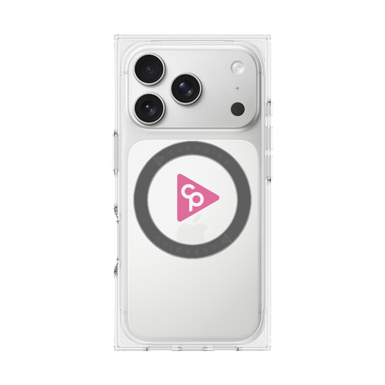 Premium Square Case with MagSafe［ Original - CASEPLAY Logo - Pink/C ］