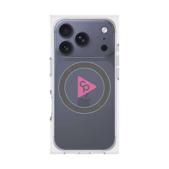 Premium Square Case with MagSafe［ Original - CASEPLAY Logo - Pink/C ］