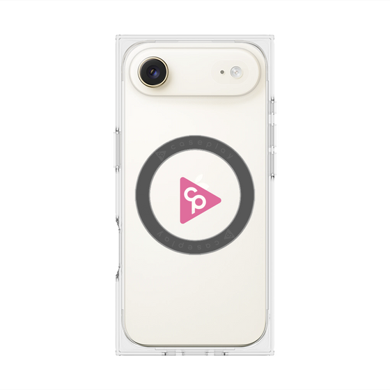 Premium Square Case with MagSafe［ Original - CASEPLAY Logo - Pink/C ］