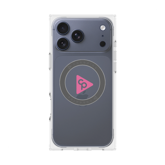 Premium Square Case with MagSafe［ Original - CASEPLAY Logo - Pink/C ］