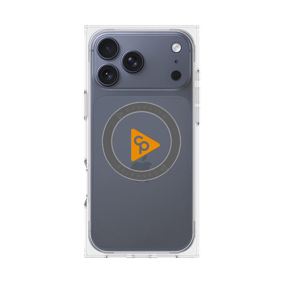 Premium Square Case with MagSafe［ Original - CASEPLAY Logo - Orange/C ］