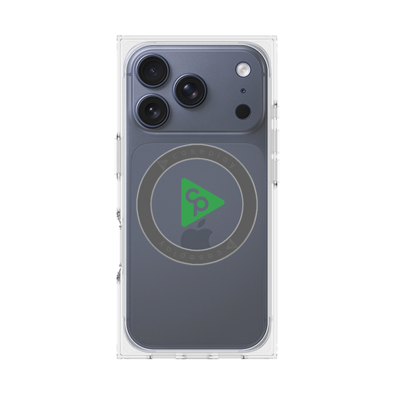 Premium Square Case with MagSafe［ Original - CASEPLAY Logo - Green/C ］