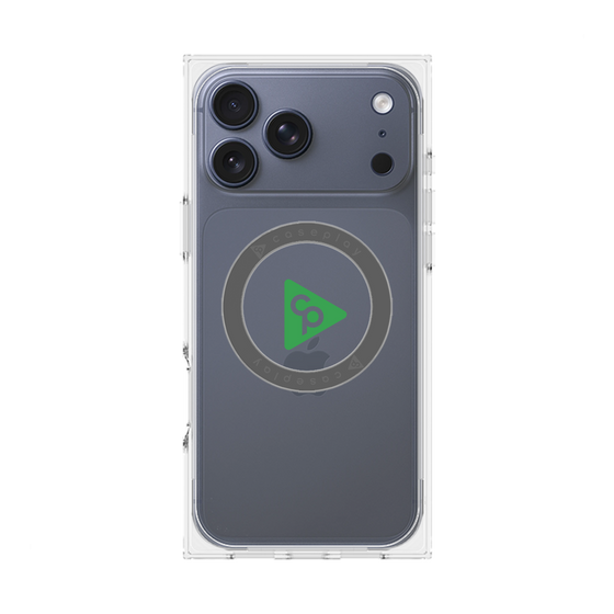 Premium Square Case with MagSafe［ Original - CASEPLAY Logo - Green/C ］