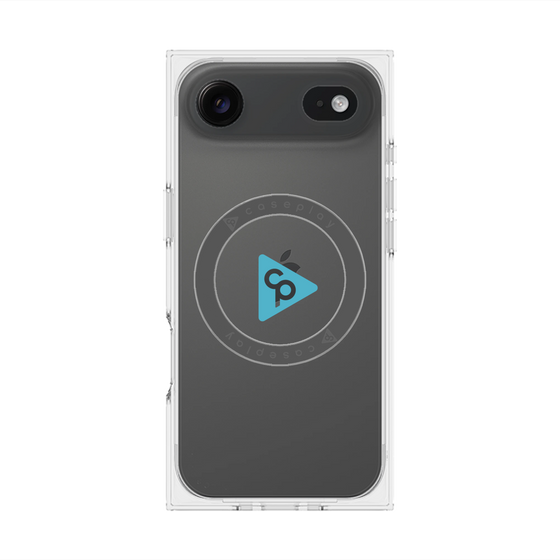 Premium Square Case with MagSafe［ Original - CASEPLAY Logo - Light Blue/C ］