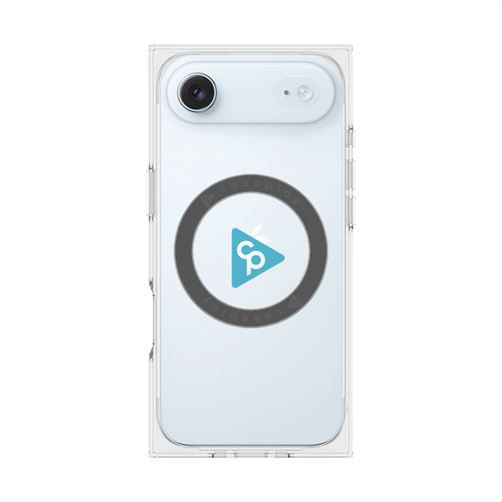 Premium Square Case with MagSafe［ Original - CASEPLAY Logo - Light Blue/C ］