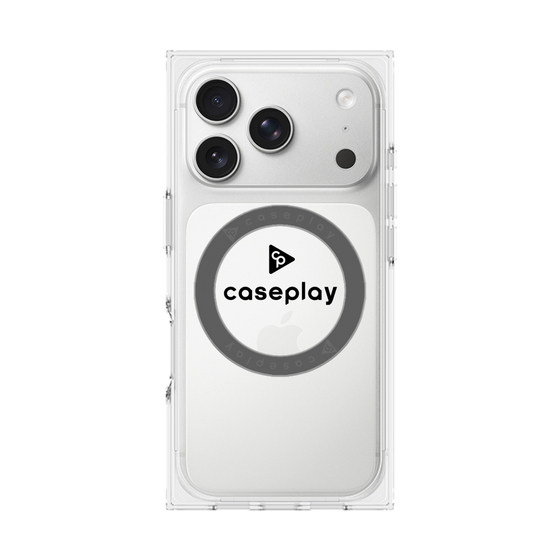 Premium Square Case with MagSafe［ Original - CASEPLAY Logo - Black/D ］