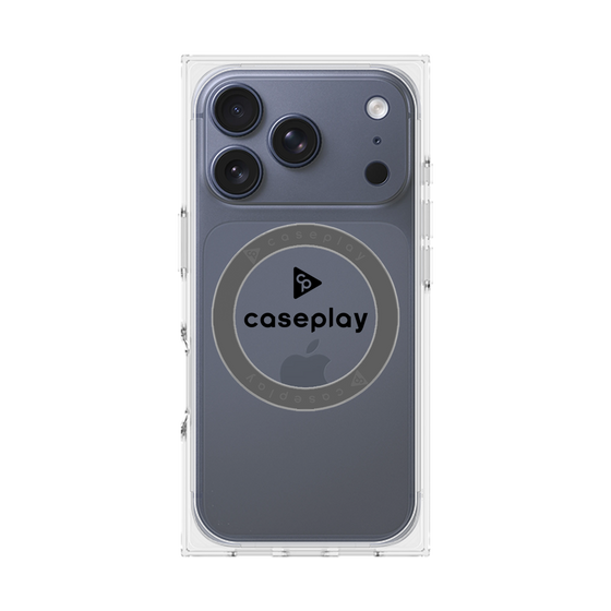 Premium Square Case with MagSafe［ Original - CASEPLAY Logo - Black/D ］