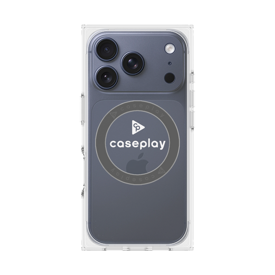 Premium Square Case with MagSafe［ Original - CASEPLAY Logo - White/D ］