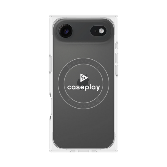 Premium Square Case with MagSafe［ Original - CASEPLAY Logo - White/D ］