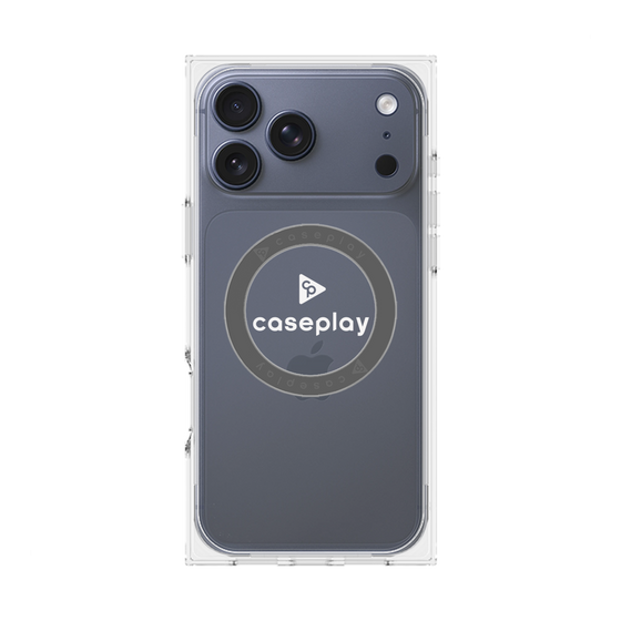 Premium Square Case with MagSafe［ Original - CASEPLAY Logo - White/D ］