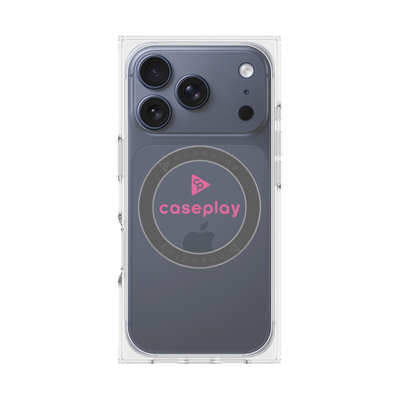 Premium Square Case with MagSafe［ Original - CASEPLAY Logo - Pink/D ］