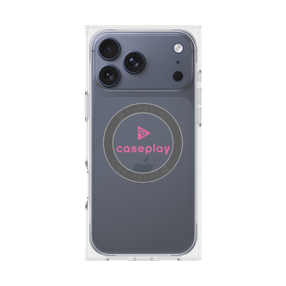 Premium Square Case with MagSafe［ Original - CASEPLAY Logo - Pink/D ］