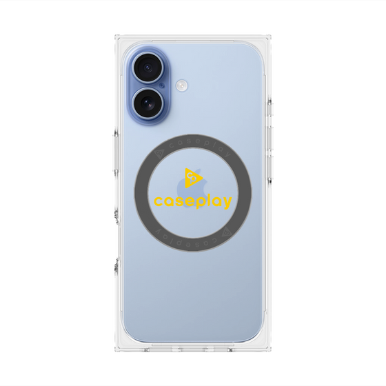 Premium Square Case with MagSafe［ Original - CASEPLAY Logo - Yellow/D ］