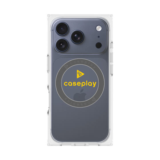 Premium Square Case with MagSafe［ Original - CASEPLAY Logo - Yellow/D ］