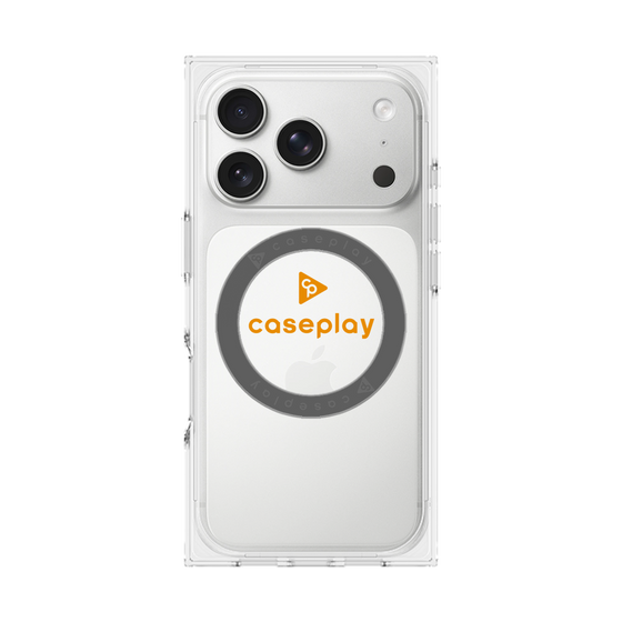 Premium Square Case with MagSafe［ Original - CASEPLAY Logo - Orange/D ］
