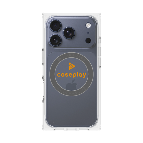 Premium Square Case with MagSafe［ Original - CASEPLAY Logo - Orange/D ］