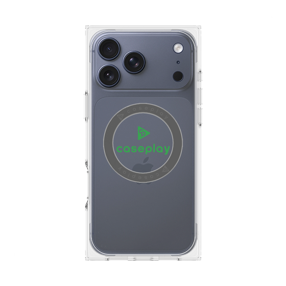 Premium Square Case with MagSafe［ Original - CASEPLAY Logo - Green/D ］