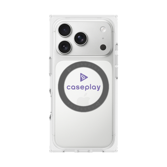Premium Square Case with MagSafe［ Original - CASEPLAY Logo - Purple/D ］