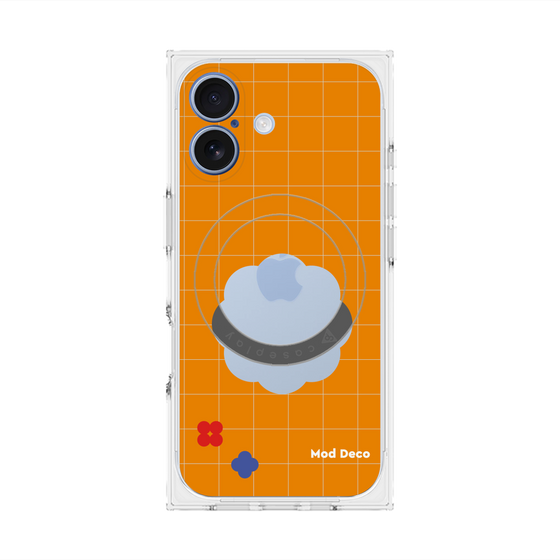 Premium Square Case with MagSafe［ Mod Deco - Original - Retro Orange ］