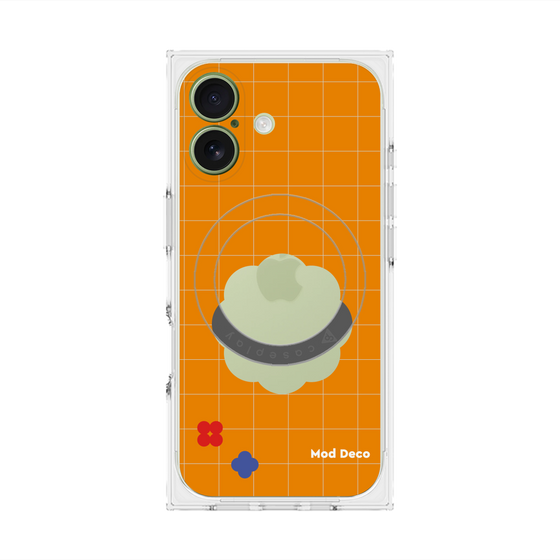Premium Square Case with MagSafe［ Mod Deco - Original - Retro Orange ］