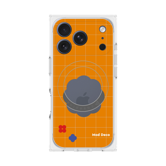 Premium Square Case with MagSafe［ Mod Deco - Original - Retro Orange ］