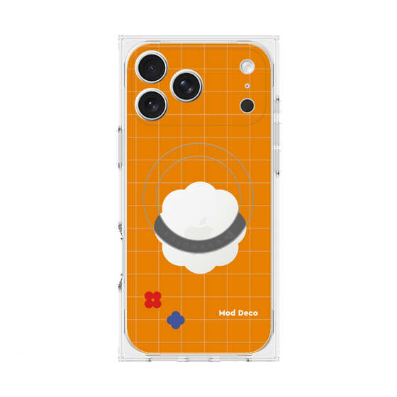 Premium Square Case with MagSafe［ Mod Deco - Original - Retro Orange ］