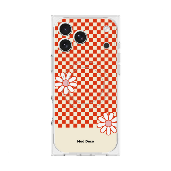 Premium Square Case with MagSafe［ Mod Deco - Original - Retro Flower ］