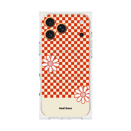 Premium Square Case with MagSafe［ Mod Deco - Original - Retro Flower ］