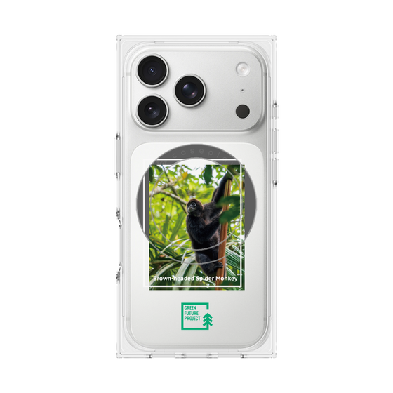 Premium Square Case with MagSafe［ Green Future Project - Brown-headed Spider Monkey ］