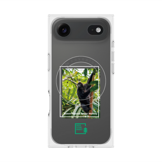 Premium Square Case with MagSafe［ Green Future Project - Brown-headed Spider Monkey ］