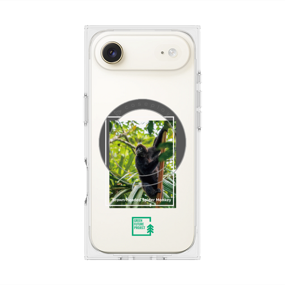 Premium Square Case with MagSafe［ Green Future Project - Brown-headed Spider Monkey ］
