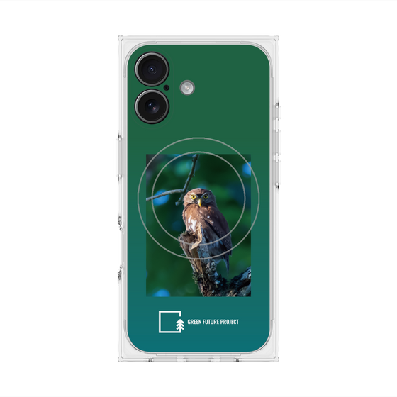Premium Square Case with MagSafe［ Green Future Project - Ferruginous Pygmy Owl ］