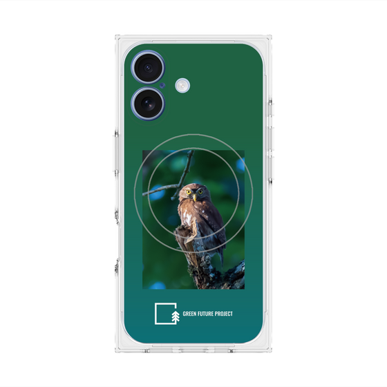 Premium Square Case with MagSafe［ Green Future Project - Ferruginous Pygmy Owl ］