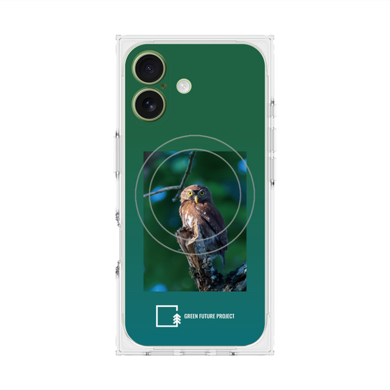 Premium Square Case with MagSafe［ Green Future Project - Ferruginous Pygmy Owl ］