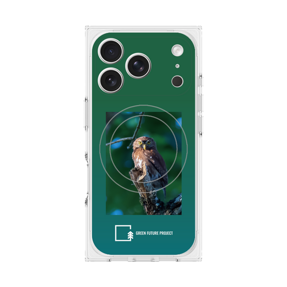 Premium Square Case with MagSafe［ Green Future Project - Ferruginous Pygmy Owl ］