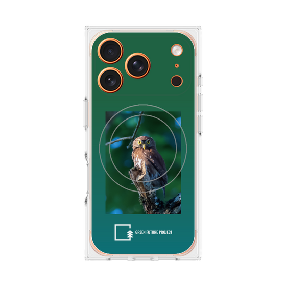 Premium Square Case with MagSafe［ Green Future Project - Ferruginous Pygmy Owl ］