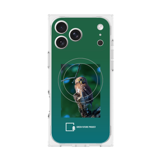 Premium Square Case with MagSafe［ Green Future Project - Ferruginous Pygmy Owl ］