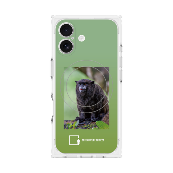 Premium Square Case with MagSafe［ Green Future Project - Black-mantled Tamarin ］