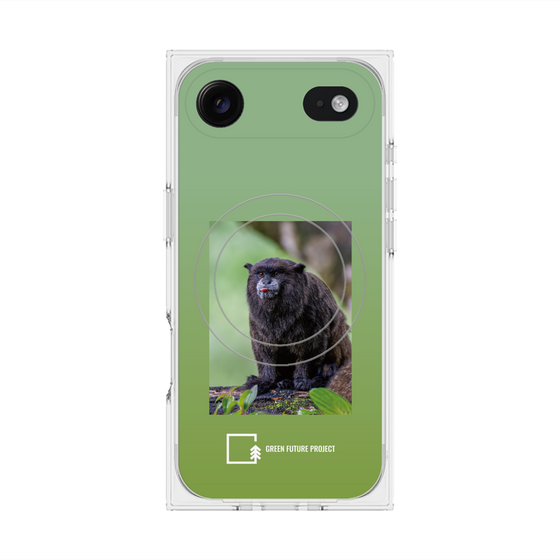 Premium Square Case with MagSafe［ Green Future Project - Black-mantled Tamarin ］
