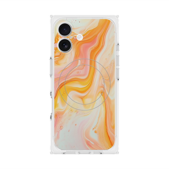 Premium Square Case with MagSafe［ Color Rain - Original - Tangerine Mist ］